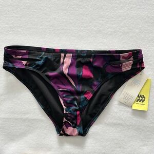 *NWT* All In Motion Bikini Swim Bottom (Women's 4-6) Black/Purple/Pink